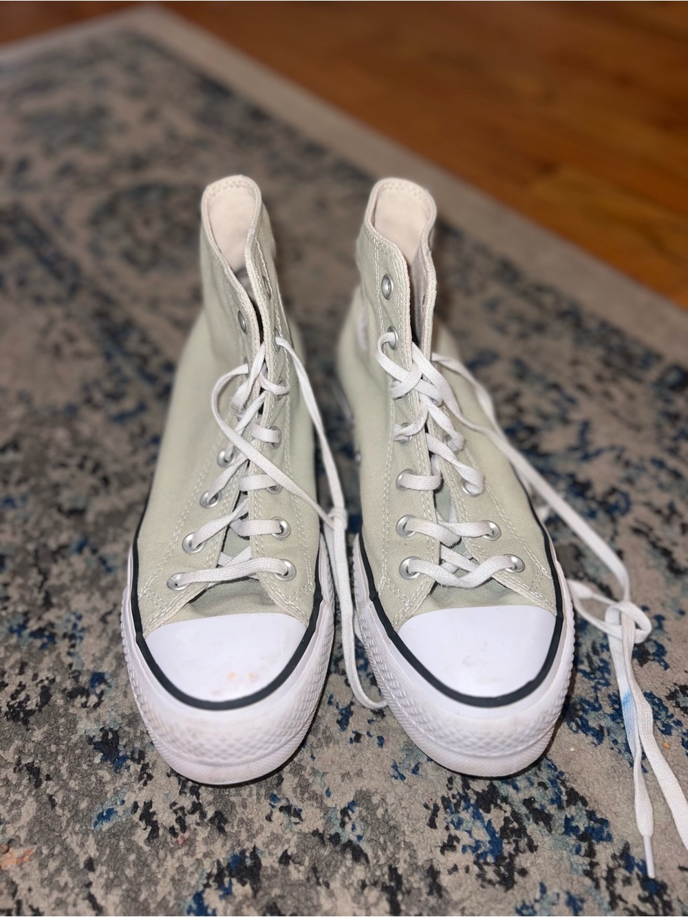 Converse High Top Sneakers - Light Sage & White